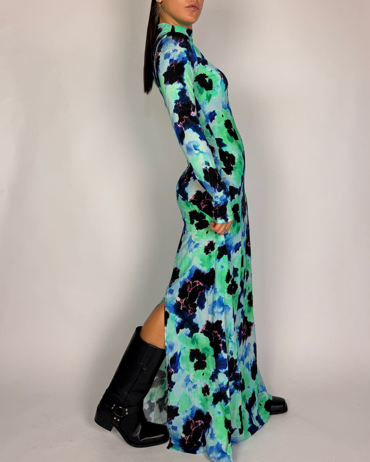 Abito Lungo Fantasia Tensionein Donna Art. 40639