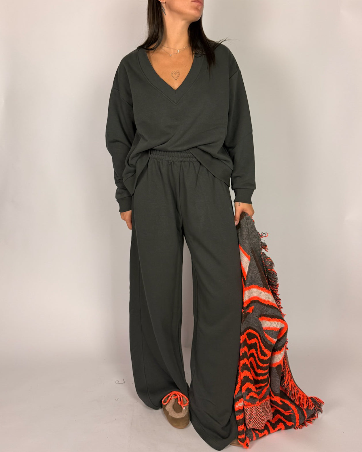 Pantalone Felpa Palazzo Donna Susy Mix Art. 11607