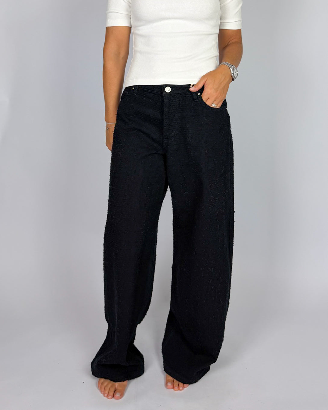 Jeans Dolly-2 Loose Fit Bouclé Noir 'n' Bleu Donna Art. P296J184N000