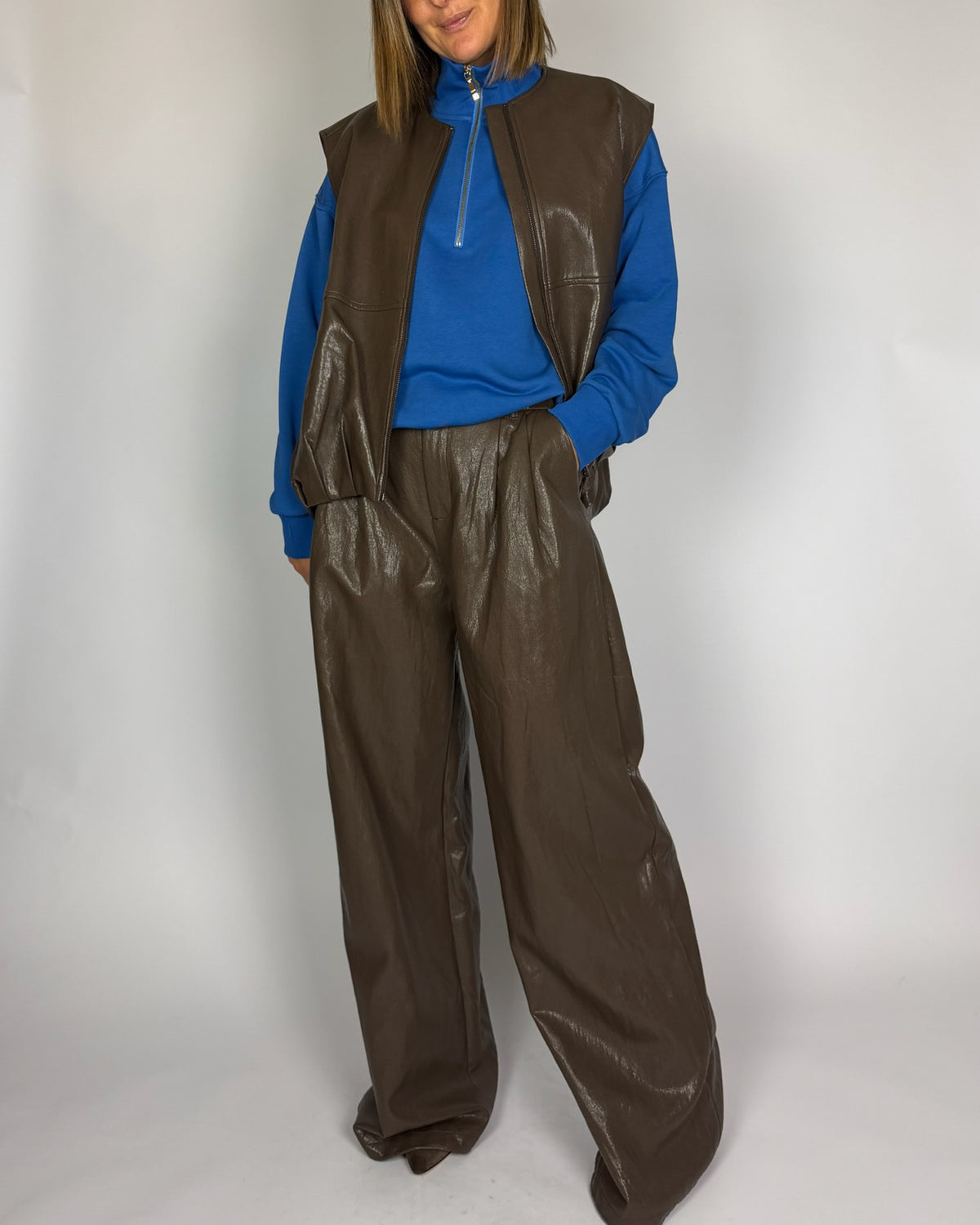 Pantalone Ecopelle Palazzo Eleh Donna Art. EFW260308