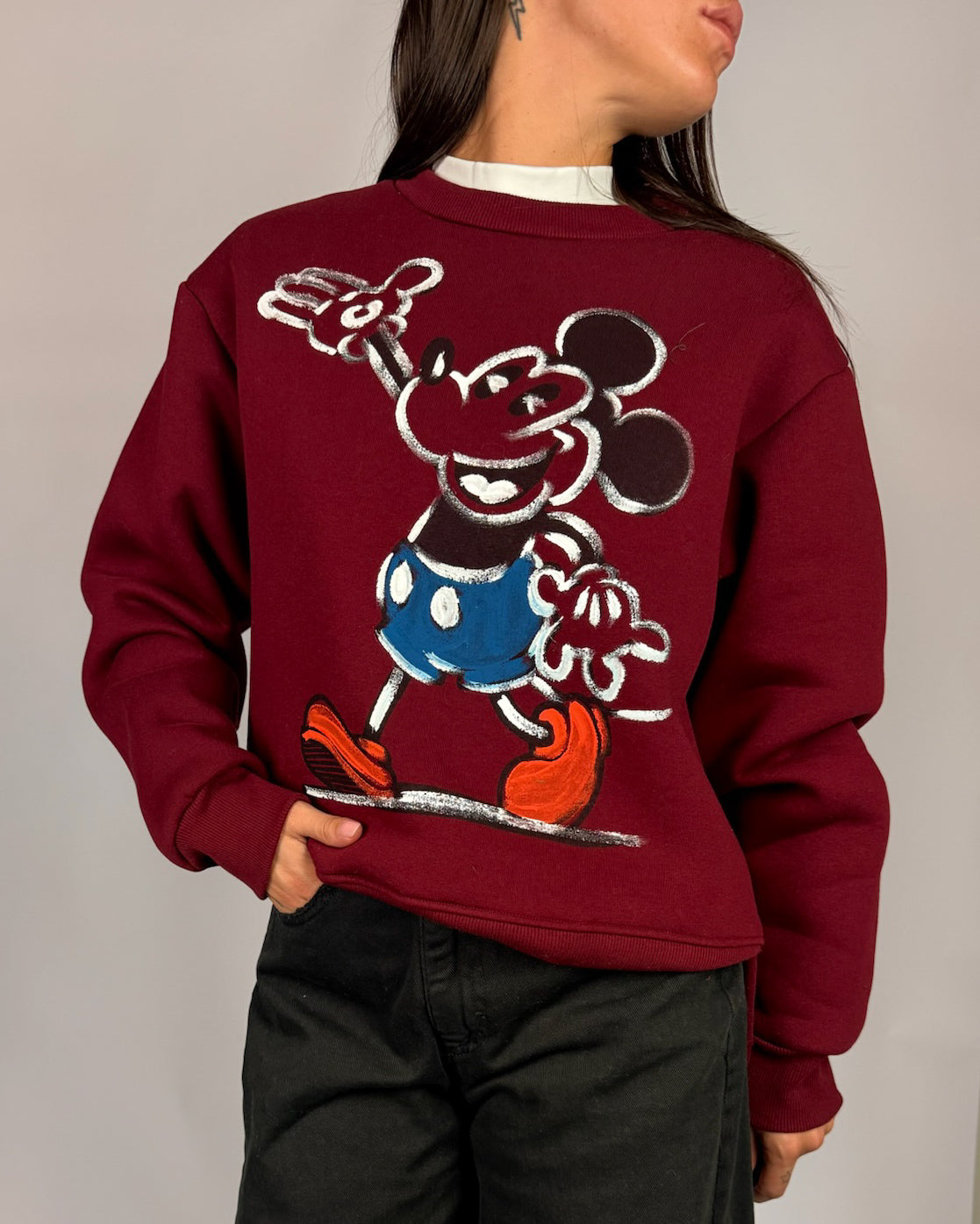 Felpa Topolino Tensionein Donna Art. 40326