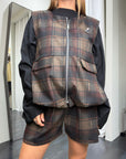 Gilet Bomber Quadro Susy Mix Donna Art. I251181
