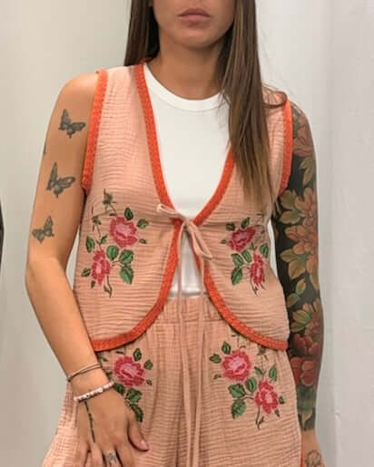 Gilet Fantasia Fiori Donna Dixie Art. L067A042