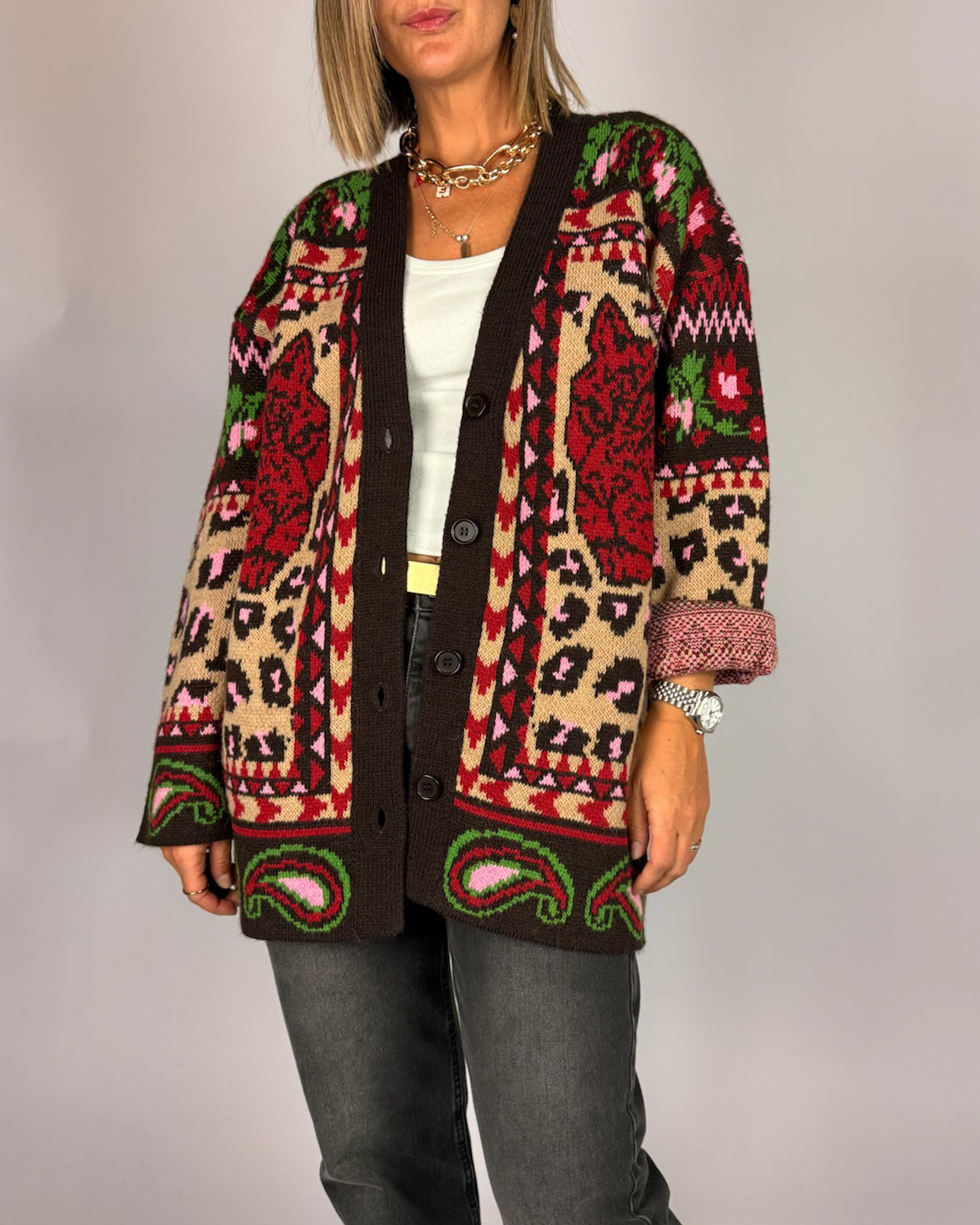 Cardigan Tigre Tensionein Donna Art. W6HMG61A400