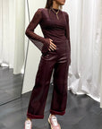 Pantalone Dritto Ecopelle Susy Mix Donna Art. PP238T10