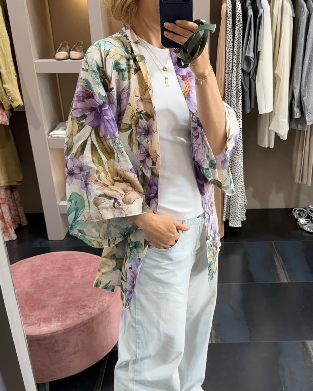 Kimono Stampa Fiore Donna Susy Mix Art. 26196