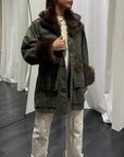 Giacca Collo Pelliccia Motel Donna Art. 36888G