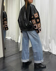Bomber Ecopelle Manica Ricamo Susy Mix Donna Art. S0063