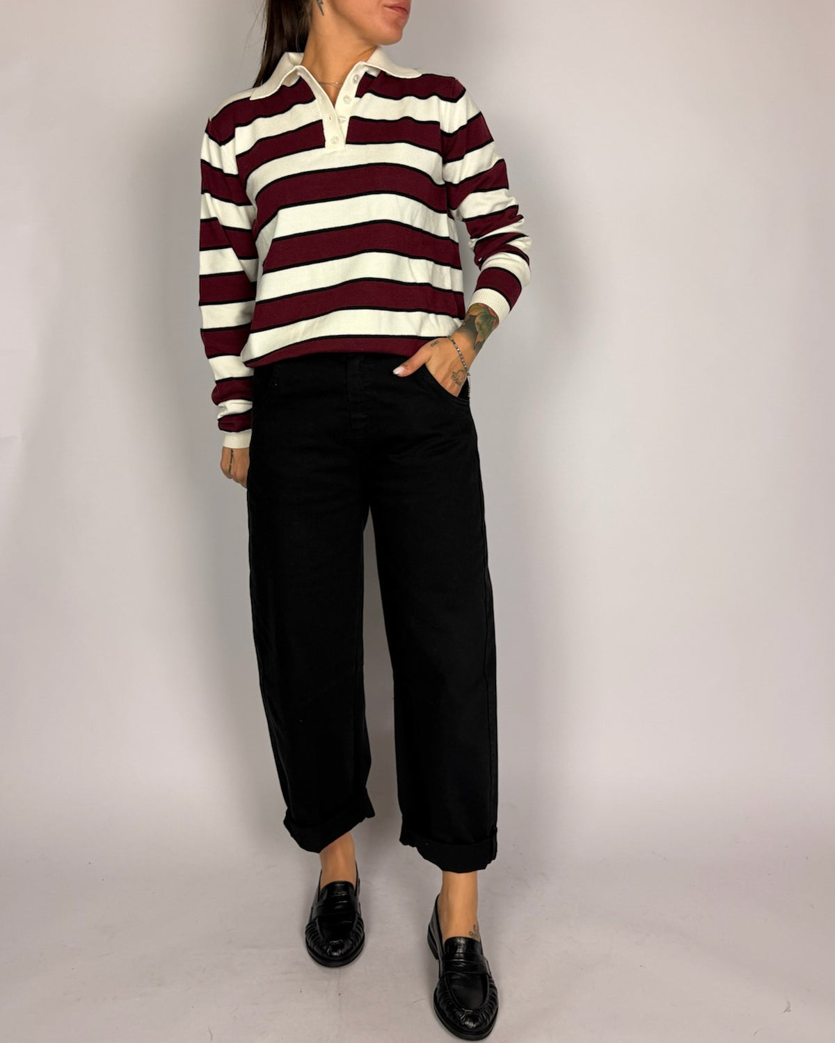 Pantalone Ovetto Pence Ginocchio Tensionein Donna Art. PA5137