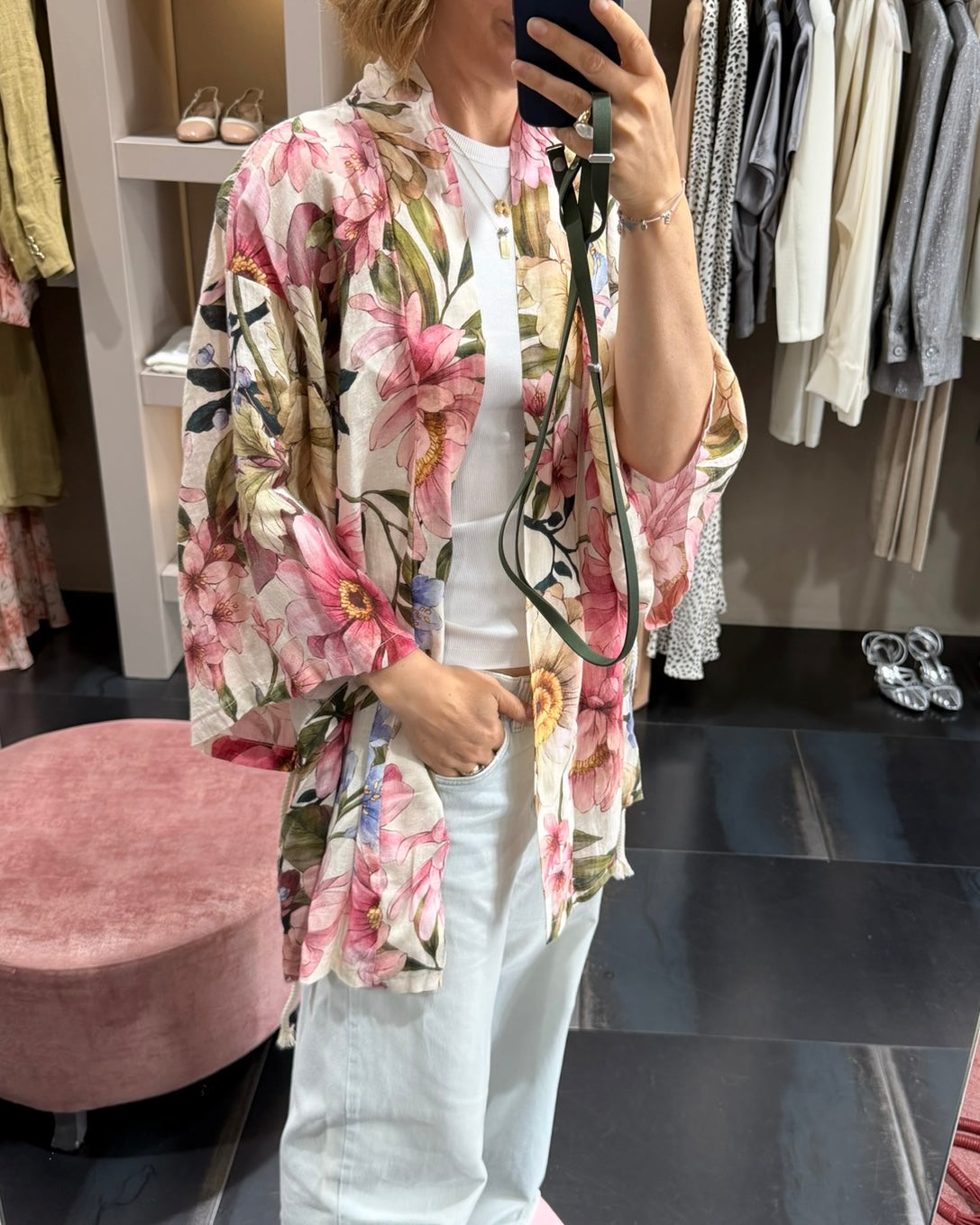 Kimono Stampa Fiore Donna Susy Mix Art. 26196