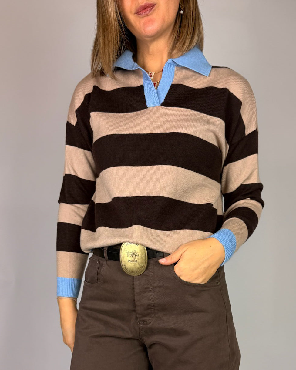 Polo Riga ColloContrasto Susy Mix Donna Art. AI51360