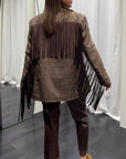 Giacca Check Frangia Susy Mix Donna Art. J0473