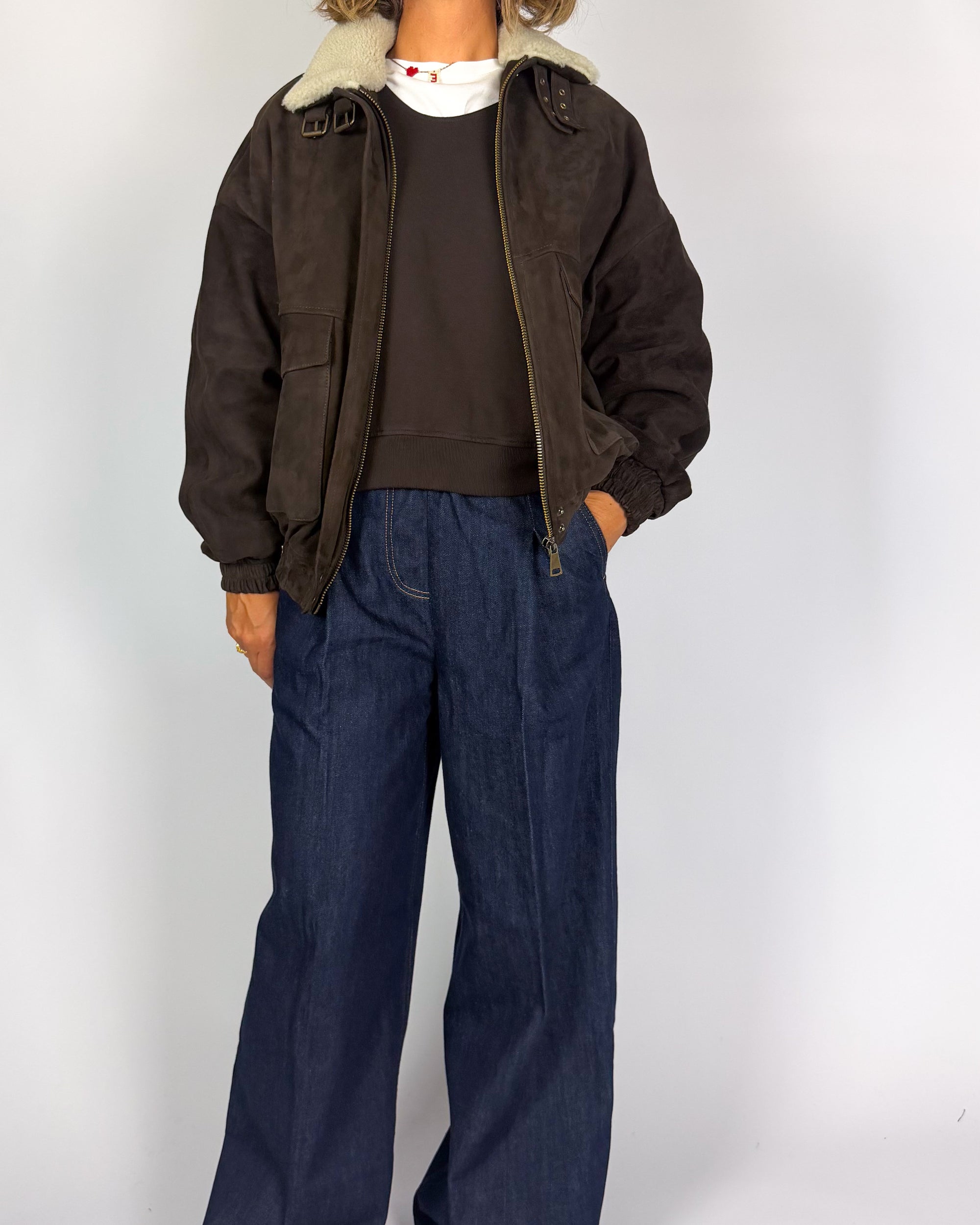 Bomber Gloria Vera Pelle Semicouture Donna Art. Y6WT10