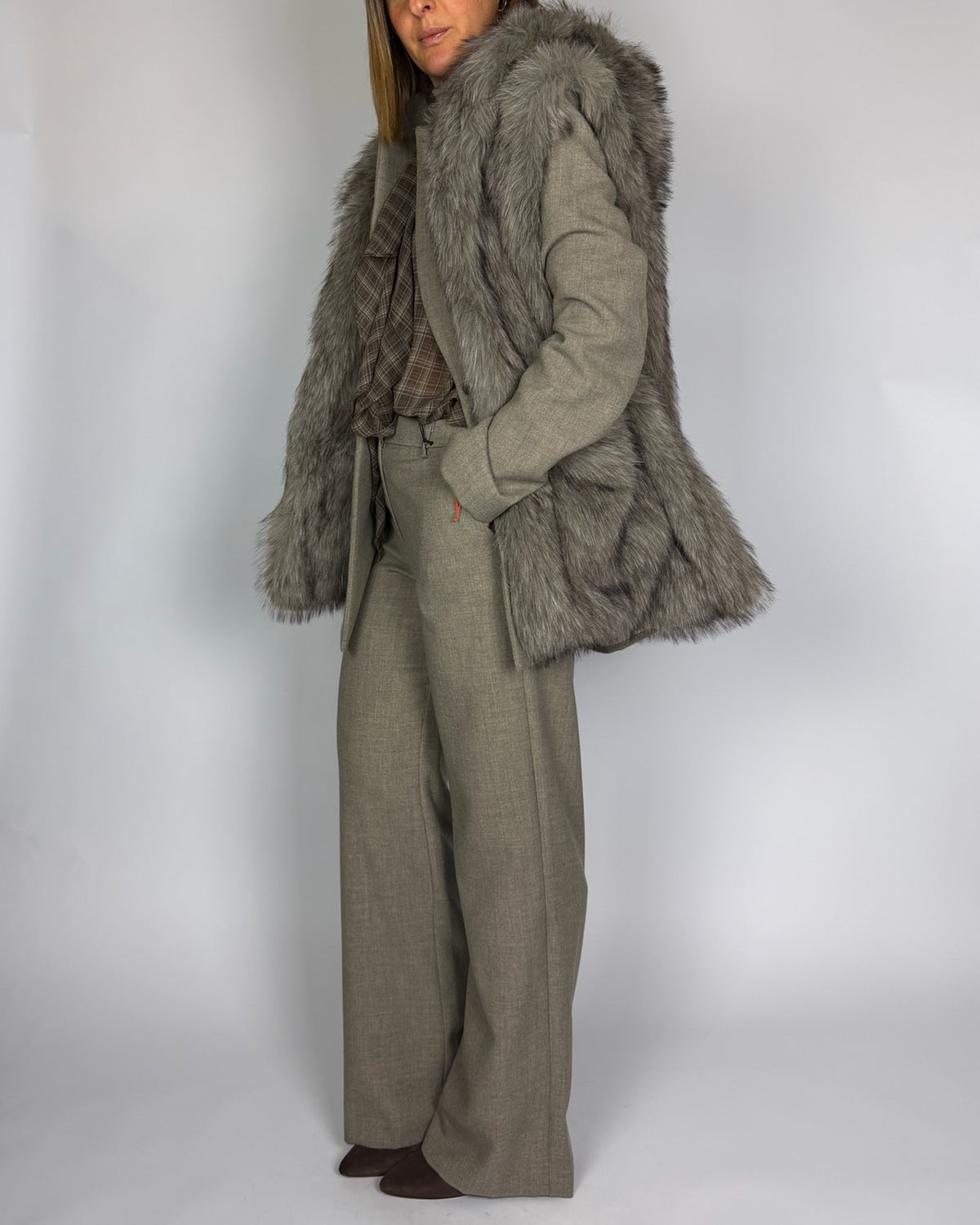 Gilet Cappuccio Ecopelliccia Eleh Donna Art. EFW260130