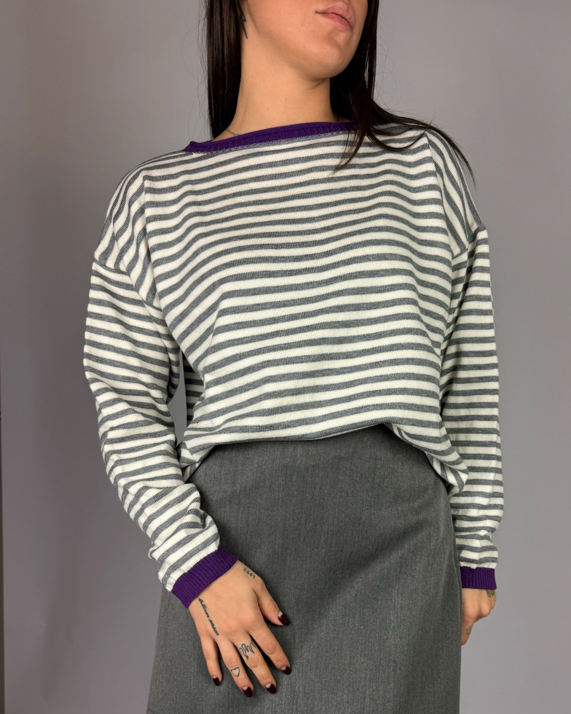 Maglia Riga ProfiloContrasto Susy Mix Donna Art. M198