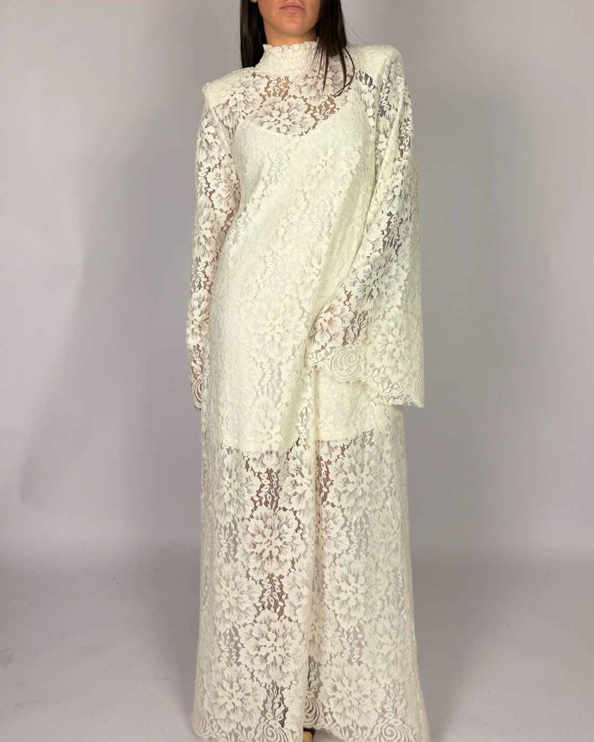 Abito Lungo Pizzo Tensionein Donna Art. W26XA15