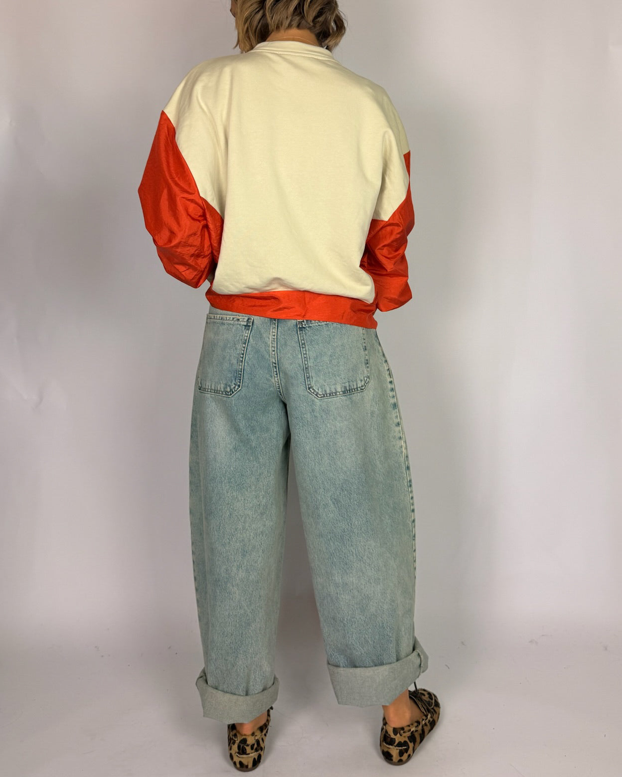 Felpa Bicolor con Stampa HaveONE Donna Art. FMA-R017