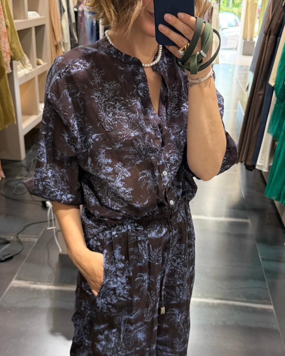 Camicia Fantasia Collo Coreana Tensionein Donna Art. S26C134