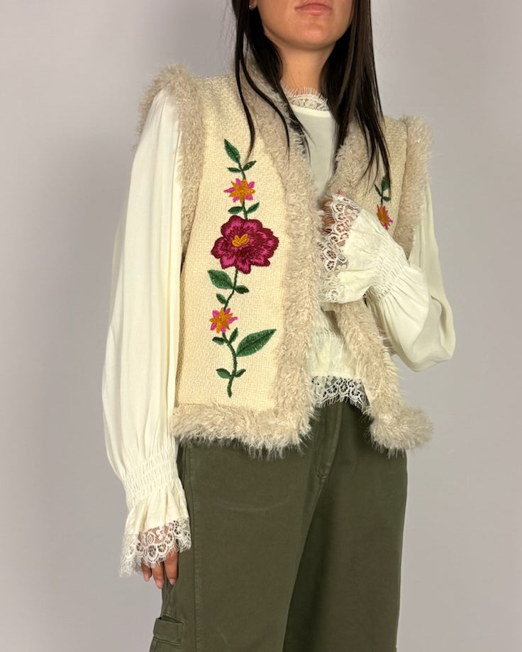 Gilet Orsetto Ricamo Tensionein Donna Art. 40170