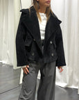 Giubbotto Peacot Corto In Velluto NouConcept Donna Art. N-J65-15000