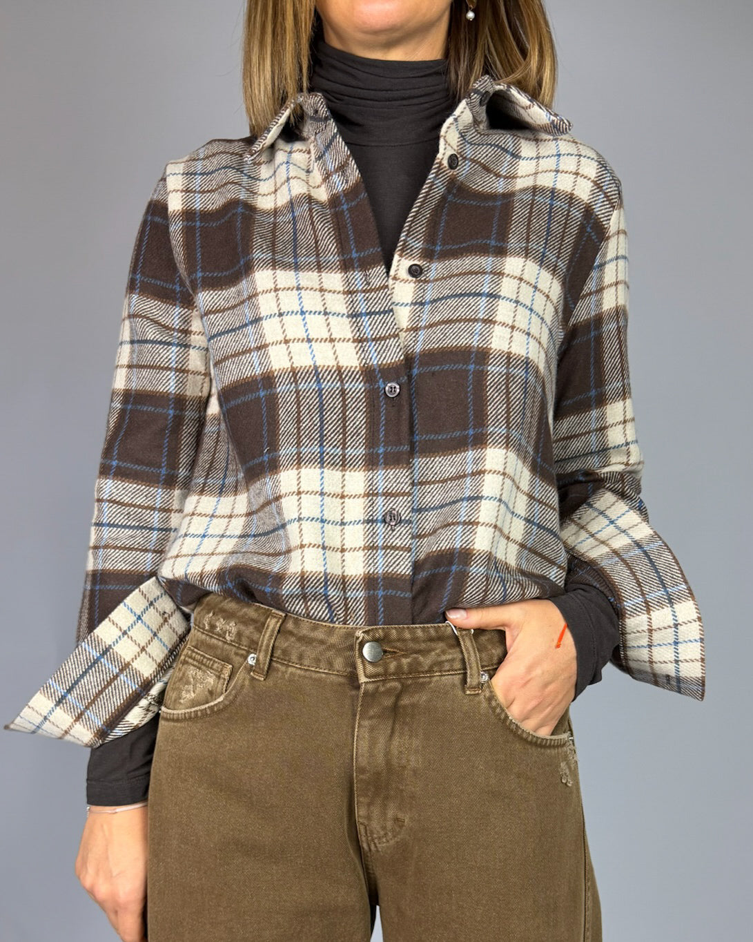 Camicione Quadro Susy Mix Donna Art. 23084F3
