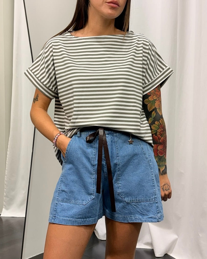T-shirt  Kimono Riga  Susy Mix Donna Art. B05140