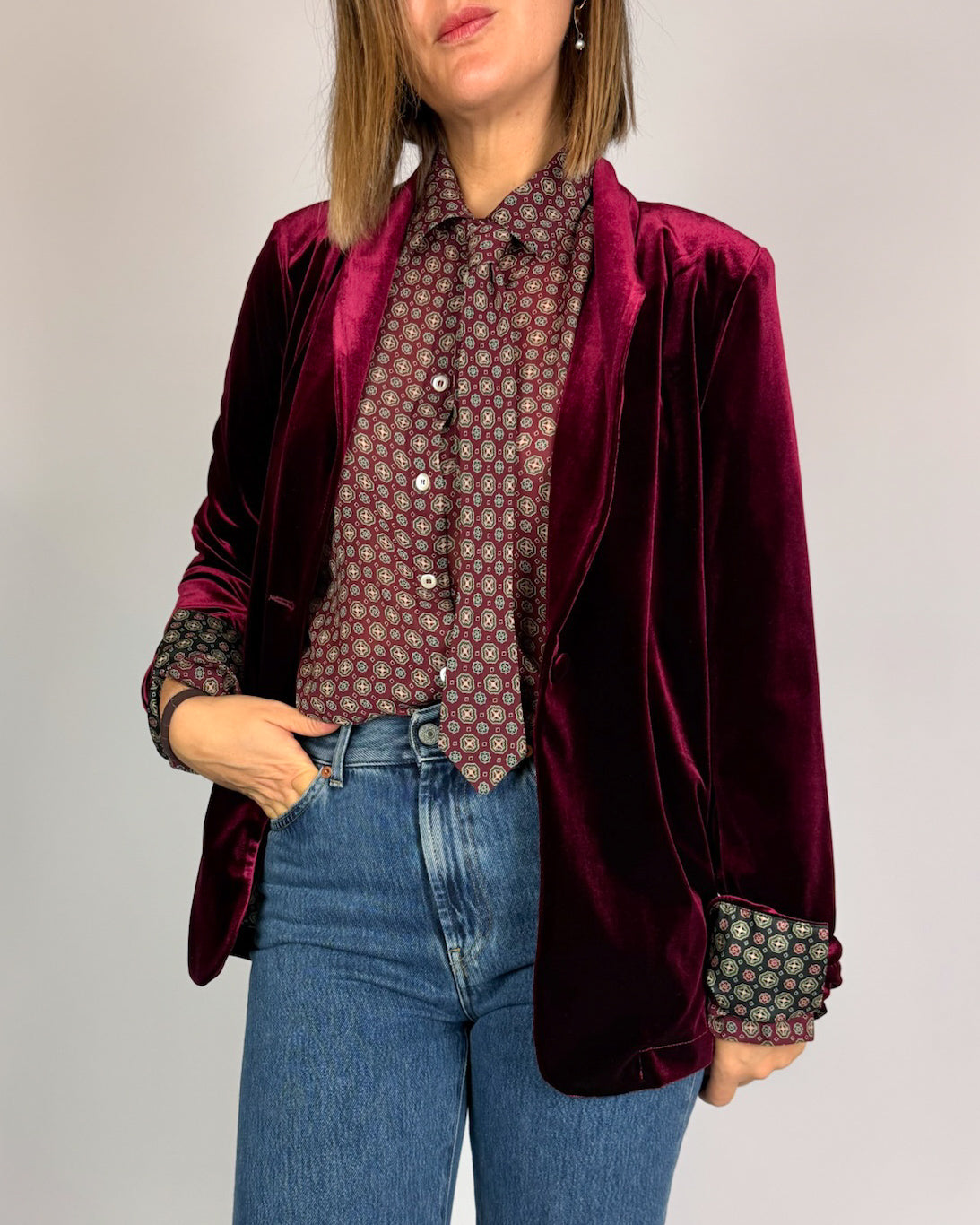 Camicia Fantasia Cravatta Tensionein Donna Art. 40610