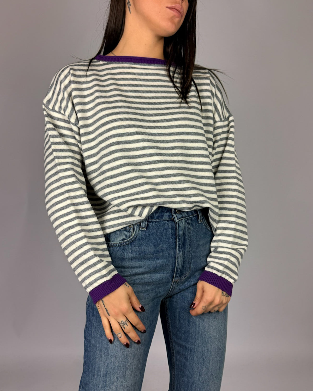 Maglia Riga ProfiloContrasto Susy Mix Donna Art. M198