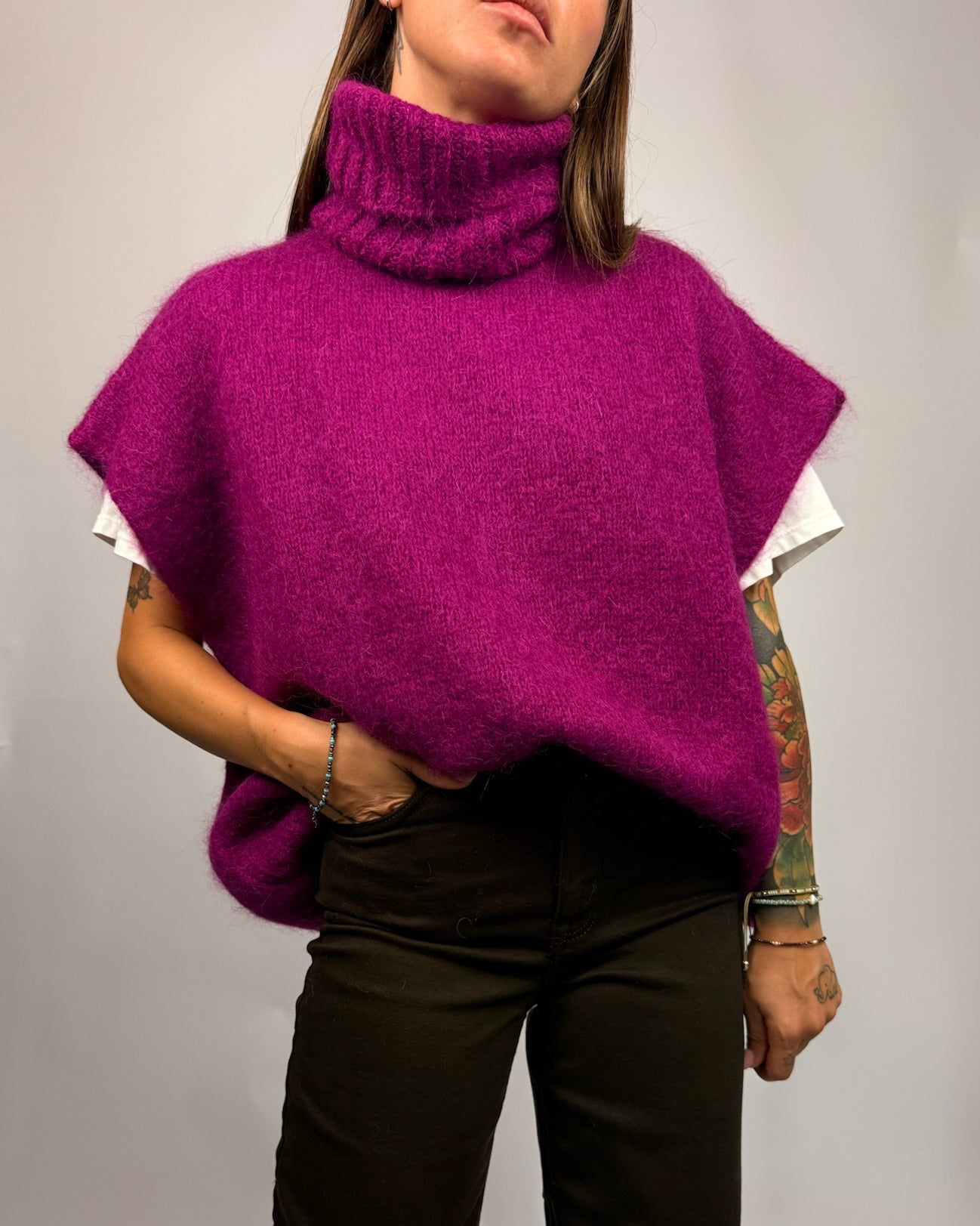 Maglia Collo Alto Smanicata Dixie Art. M277B039A