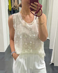 Canotta Paillettes Donna Art. W40189