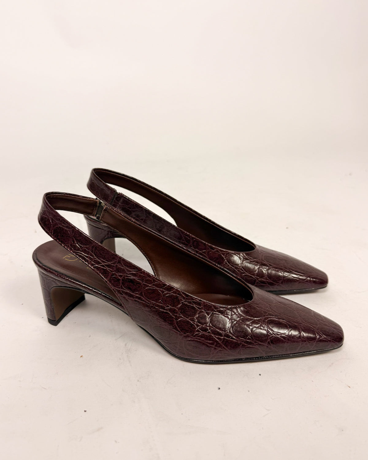 Slingback Pitonata Tacco Largo Donna Divine Follie Art. 52C7053SS