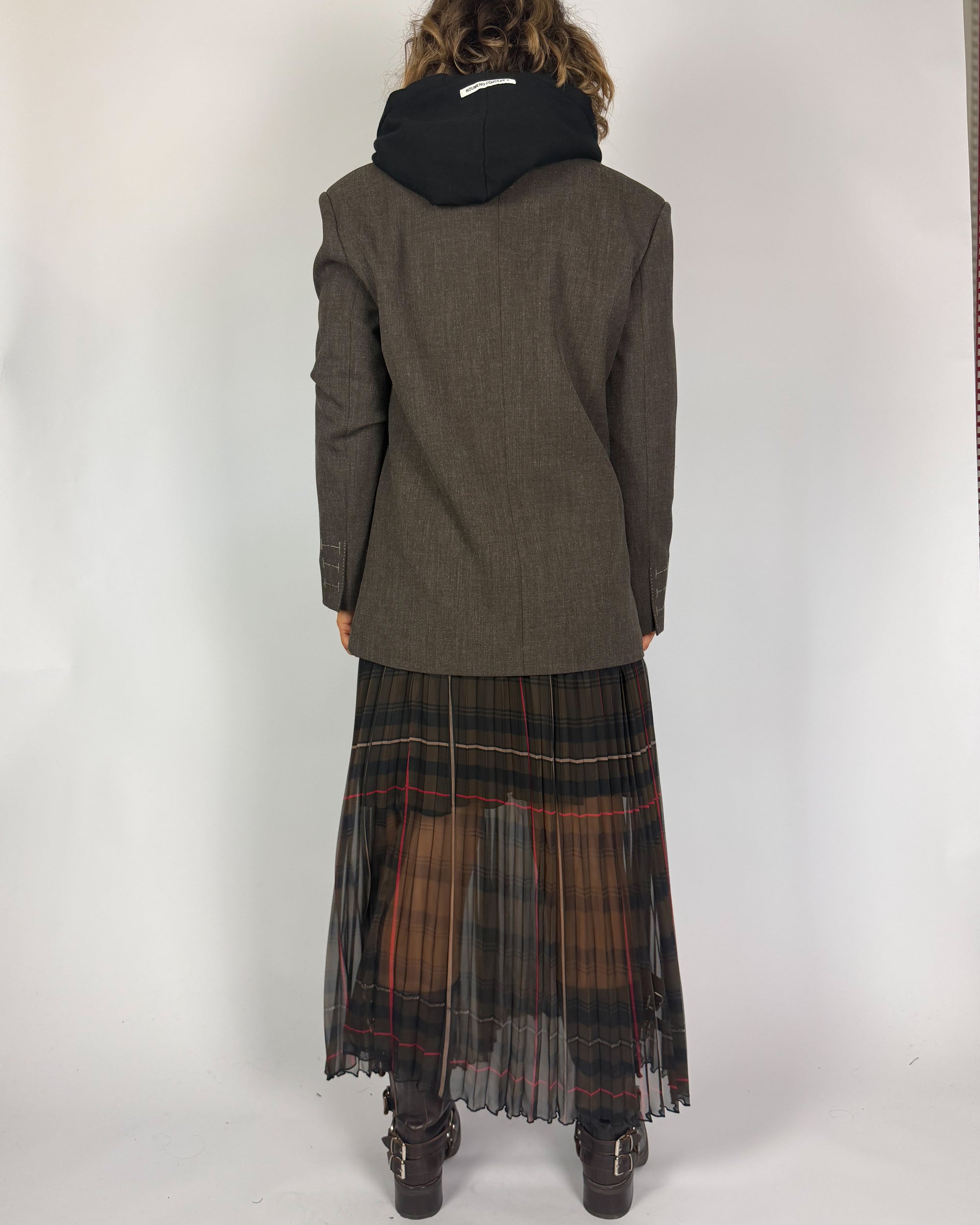 Gonna Lunga Tartan Plisse NouConcept Donna Art. N-G68-17227