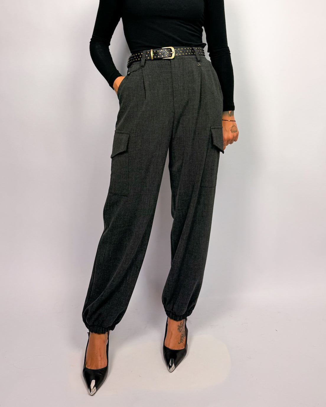 Pantalone Cargo Con Cintura Donna Art. P212B029A