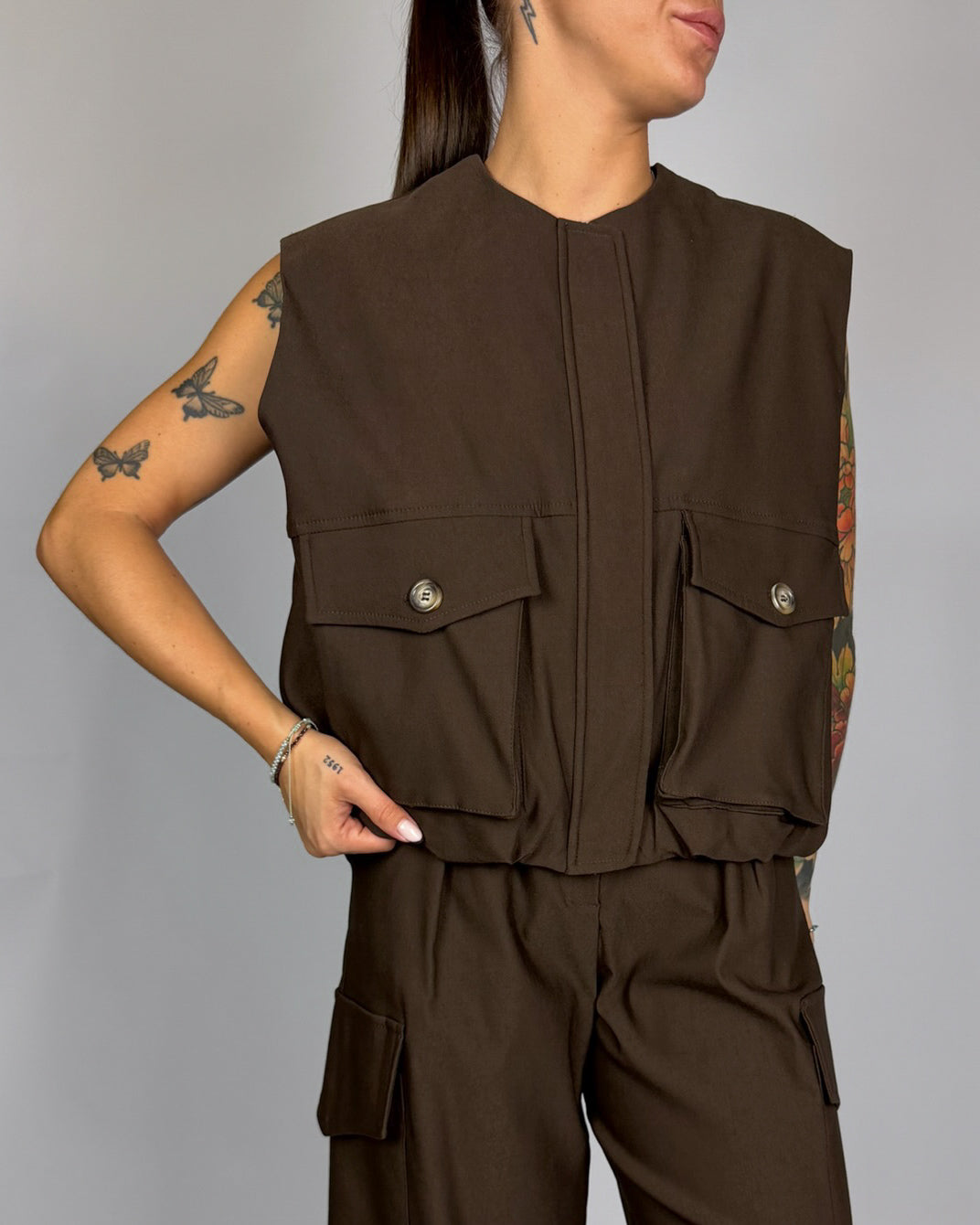 Gilet con Tasconi Susy Mix Donna Art. 11384