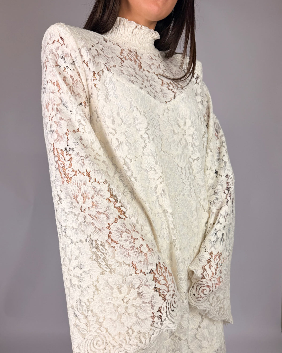 Abito Lungo Pizzo Tensionein Donna Art. W26XA15