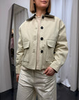 Giubbino Collo Ecopelle Tensionein Donna Art. 26B4136