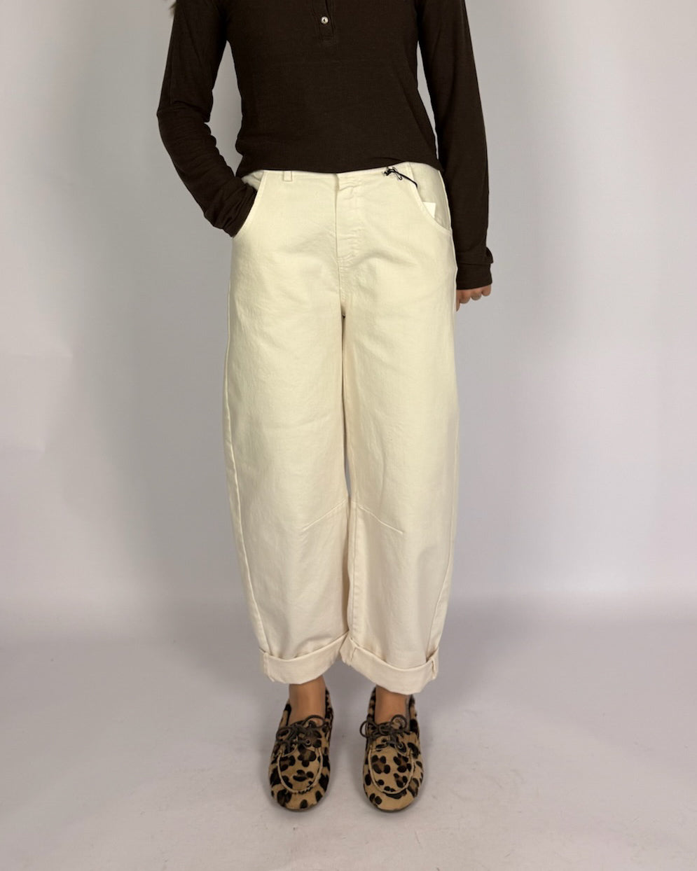 Pantalone Ovetto Pence Ginocchio Tensionein Donna Art. PA5137