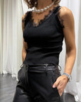 Top Pizzo Tensionein Donna Art. W5HMT25A418