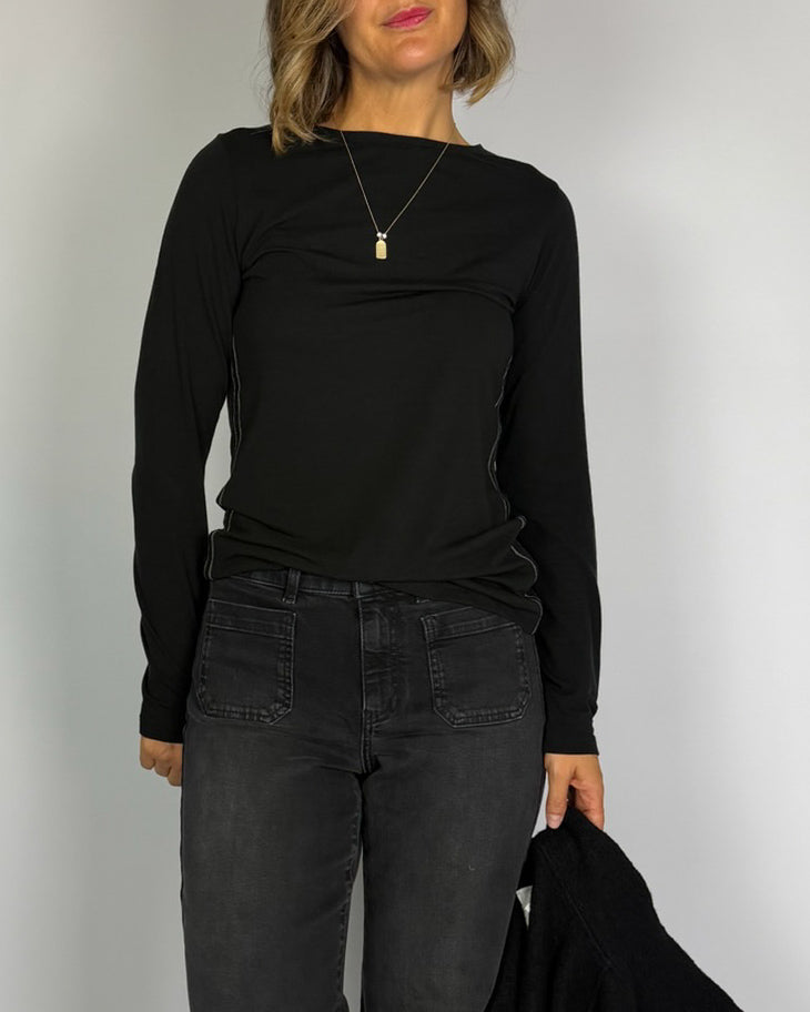 T-shirt Girocollo Cucitura Contrasto NouConcept Donna Art. N-T106-17000
