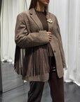 Giacca Check Frangia Susy Mix Donna Art. J0473