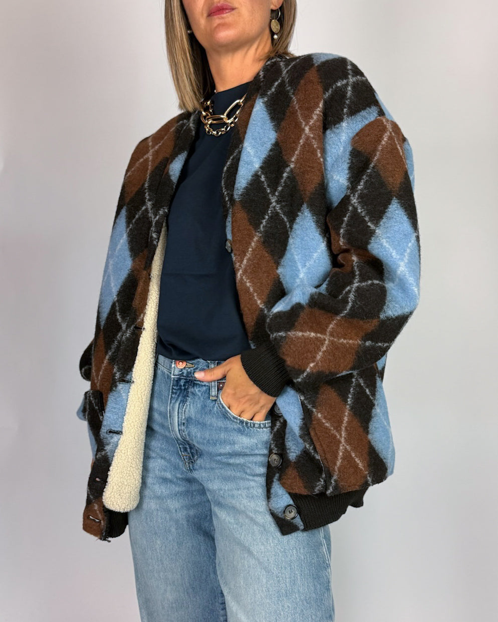 Giubbo Bomber Rombi  Motel Donna Art. W26J164