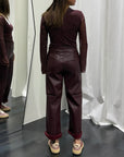 Pantalone Dritto Ecopelle Susy Mix Donna Art. PP238T10