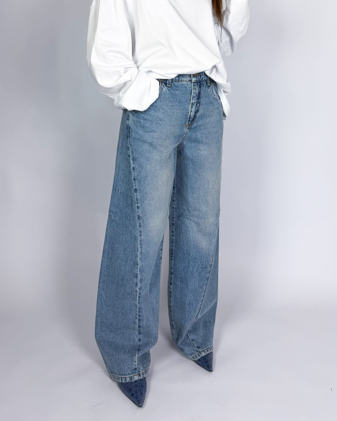 Jeans Marlene-L333 NM Baggy Noir 'n' Bleu Donna Art. P197J144N302NM