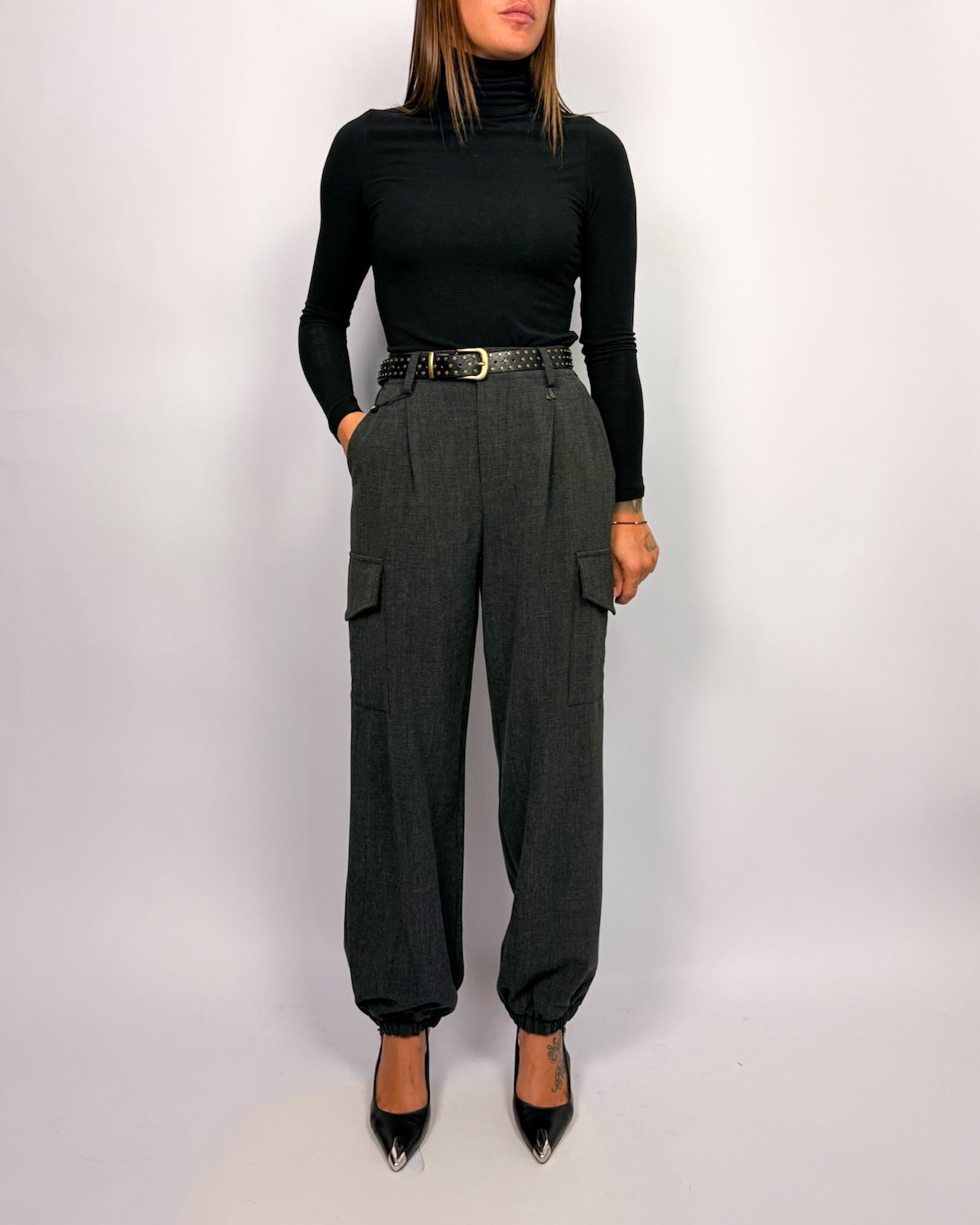 Pantalone Cargo Con Cintura Donna Art. P212B029A