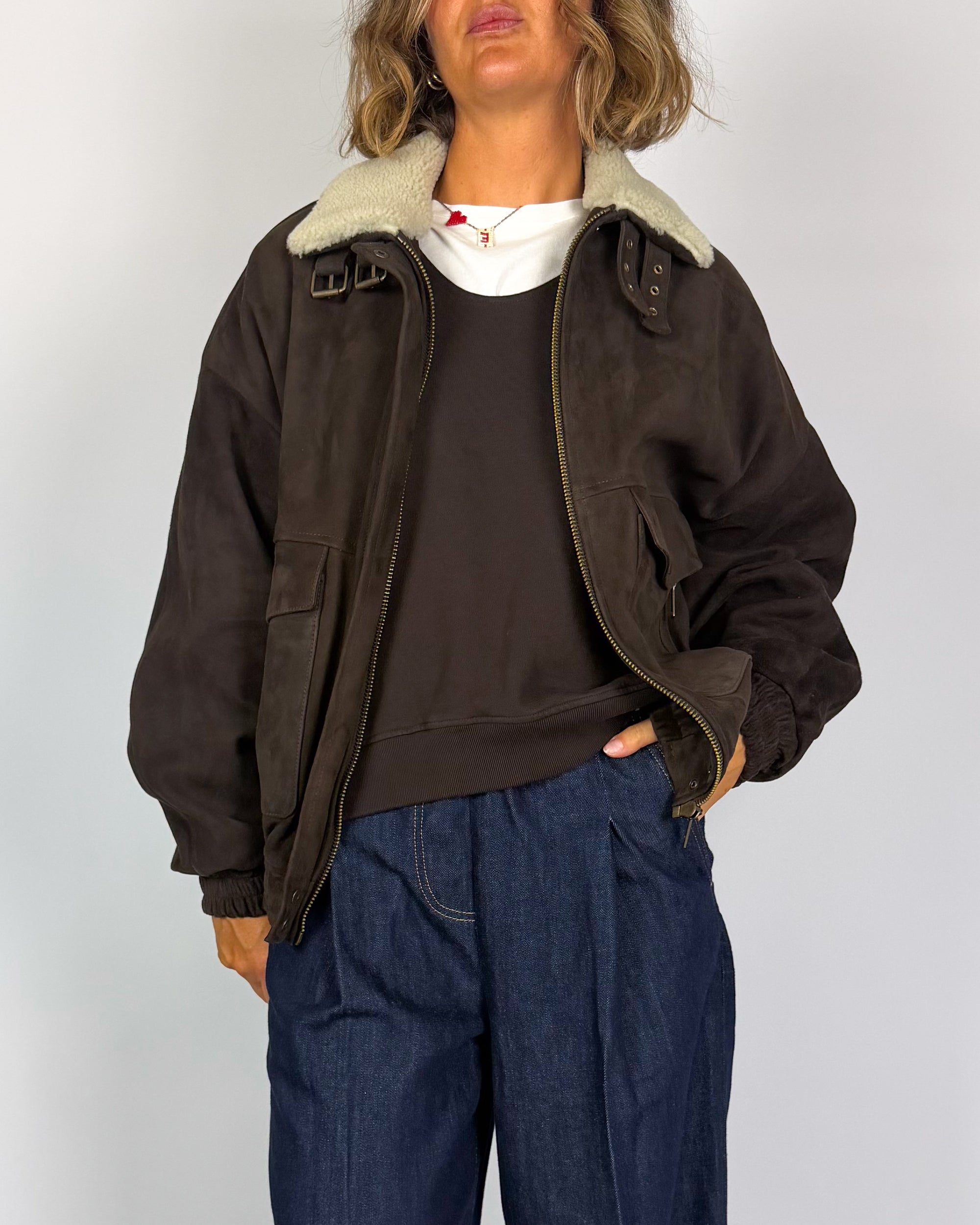 Bomber Gloria Vera Pelle Semicouture Donna Art. Y6WT10