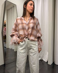 Camicia Quadro e Pizzo Motel Donna Art. S26C733