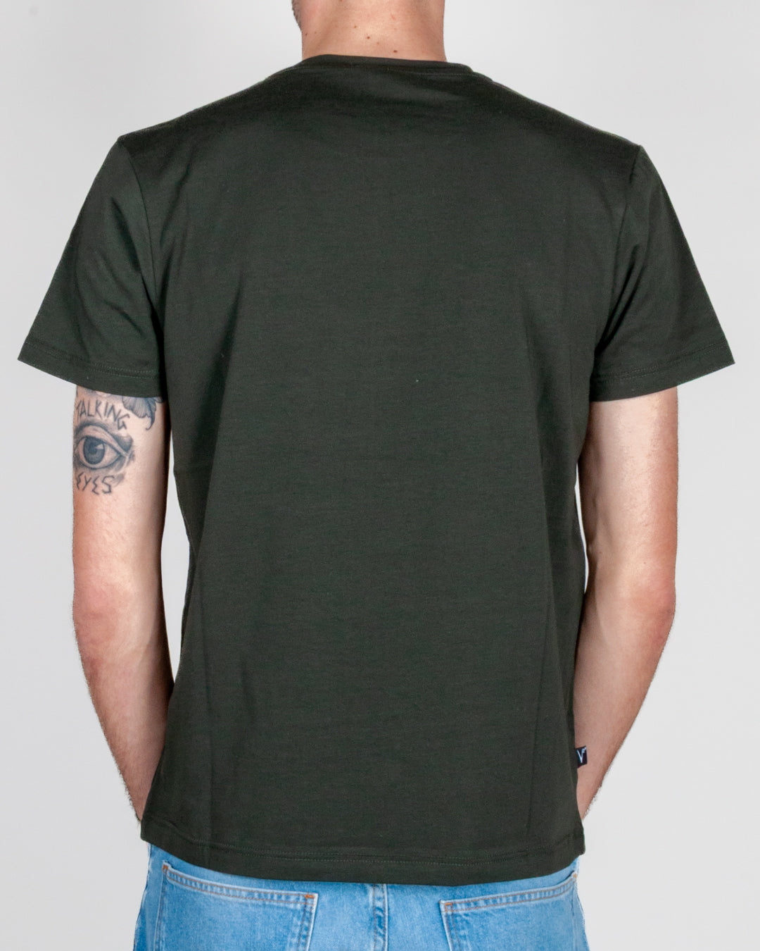 T-shirt taschino V2 Art. TUCL, viewed from the back, showcasing a simple green design.