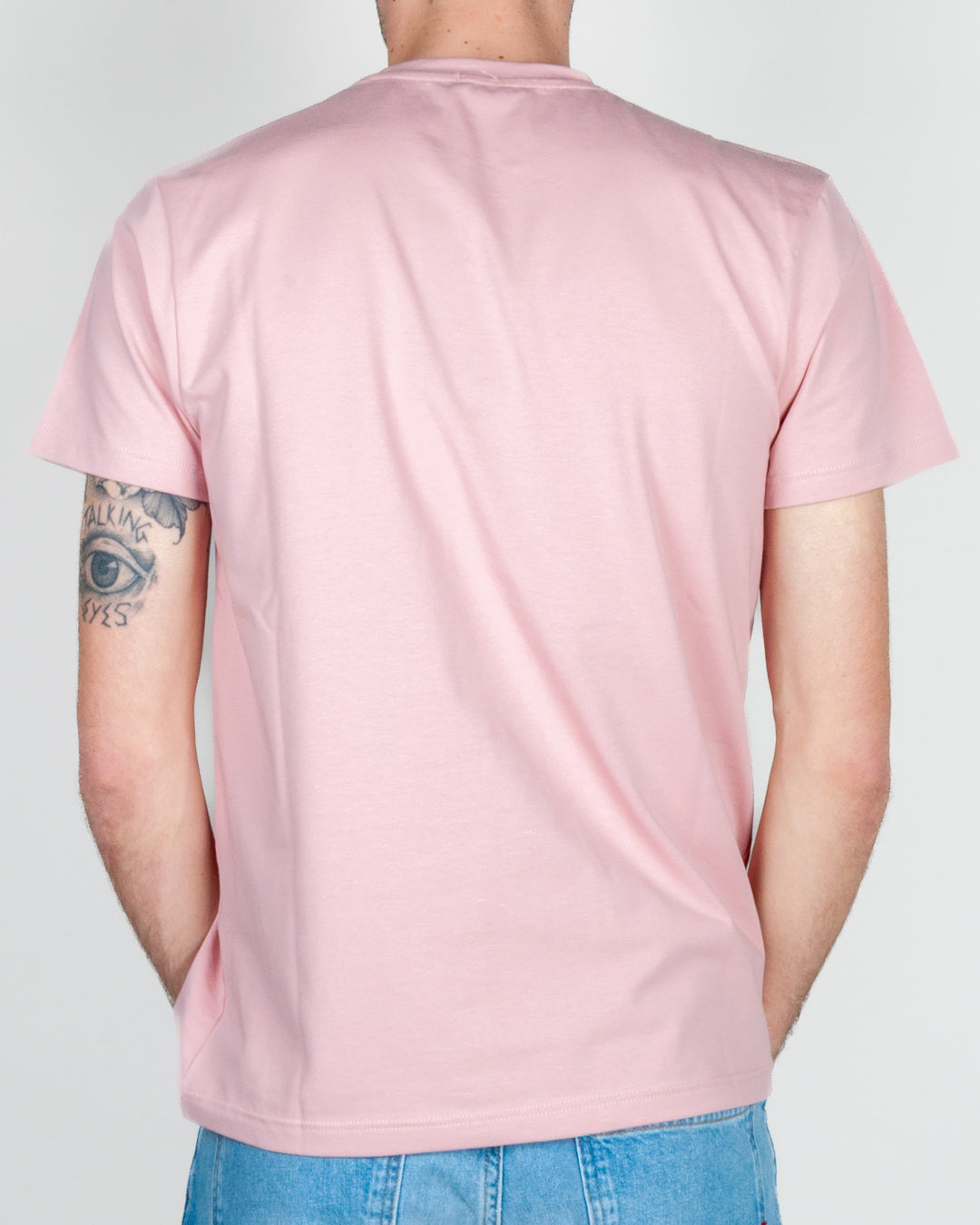 Retro pink T-shirt taschino V2 Art. TUCL, showcasing the back design and style.