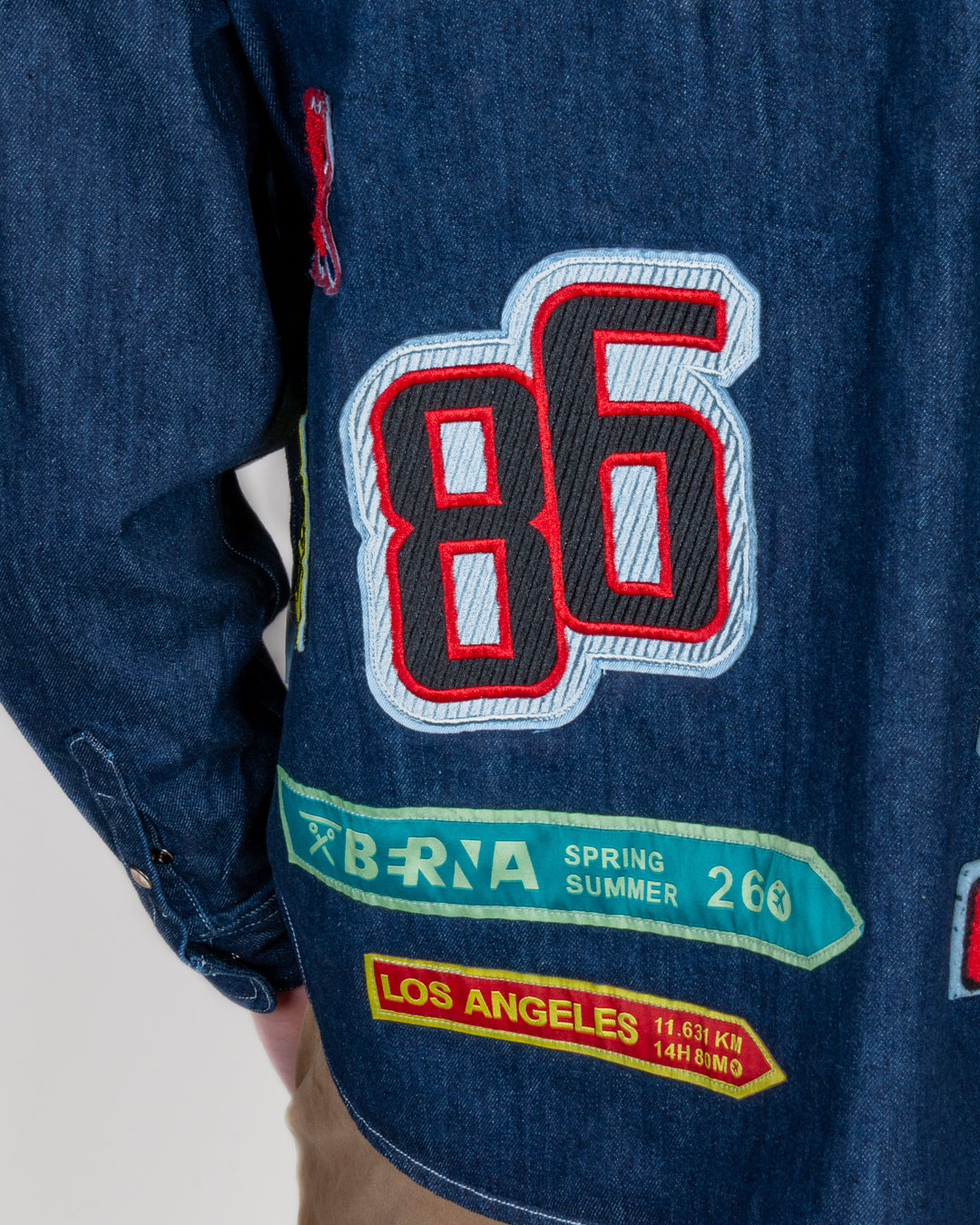 Camicia Denim Patch Berna Art. BERNA M 261228