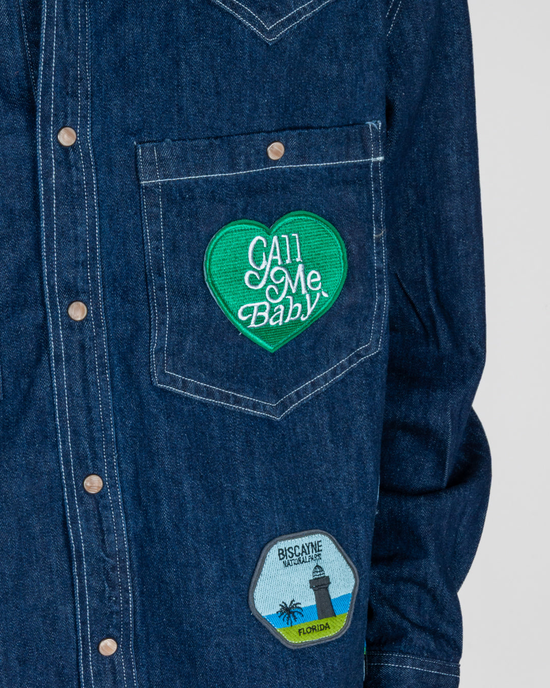 Camicia Denim Patch Berna Art. BERNA M 261228